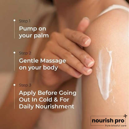 Warming Body Lotion | Ginger Oil, Vitamins, Shea butter & Active peptides | Vanilla Caramel | 400ML