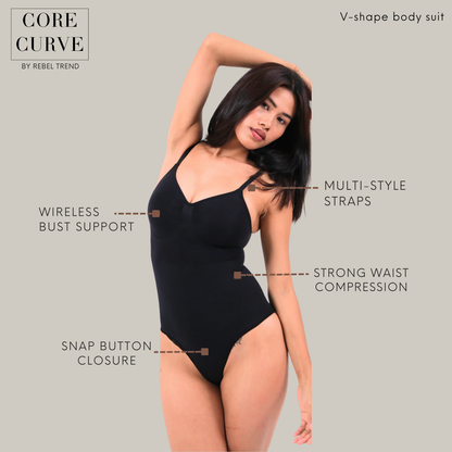 V-Shape Bodysuit (Adjustable/Detachable Straps Bodyshaper)