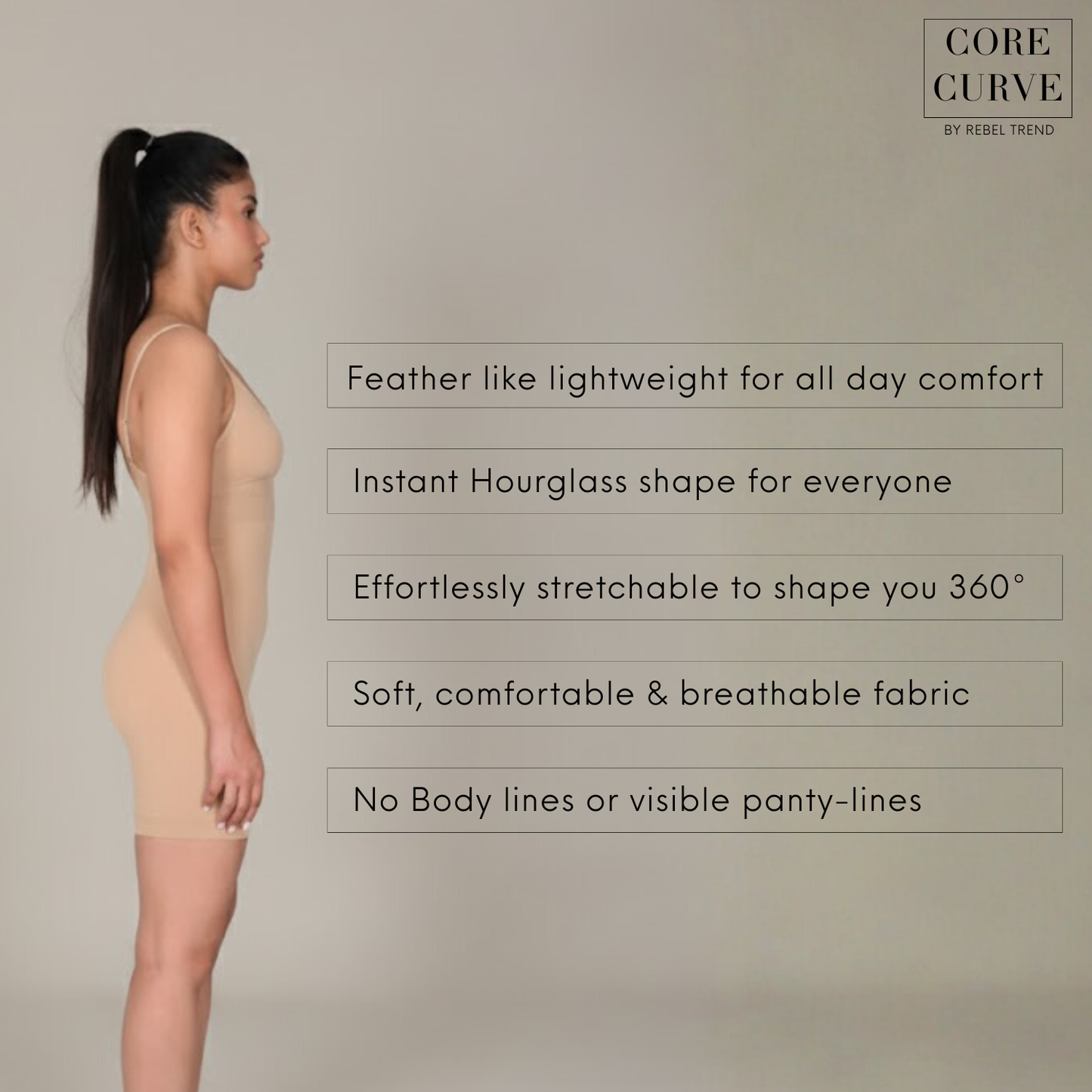 Mid-Thigh Bodysuit (Adjustable/Detachable Straps Bodyshaper)