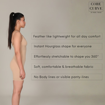 Mid-Thigh Bodysuit (Adjustable/Detachable Straps Bodyshaper)