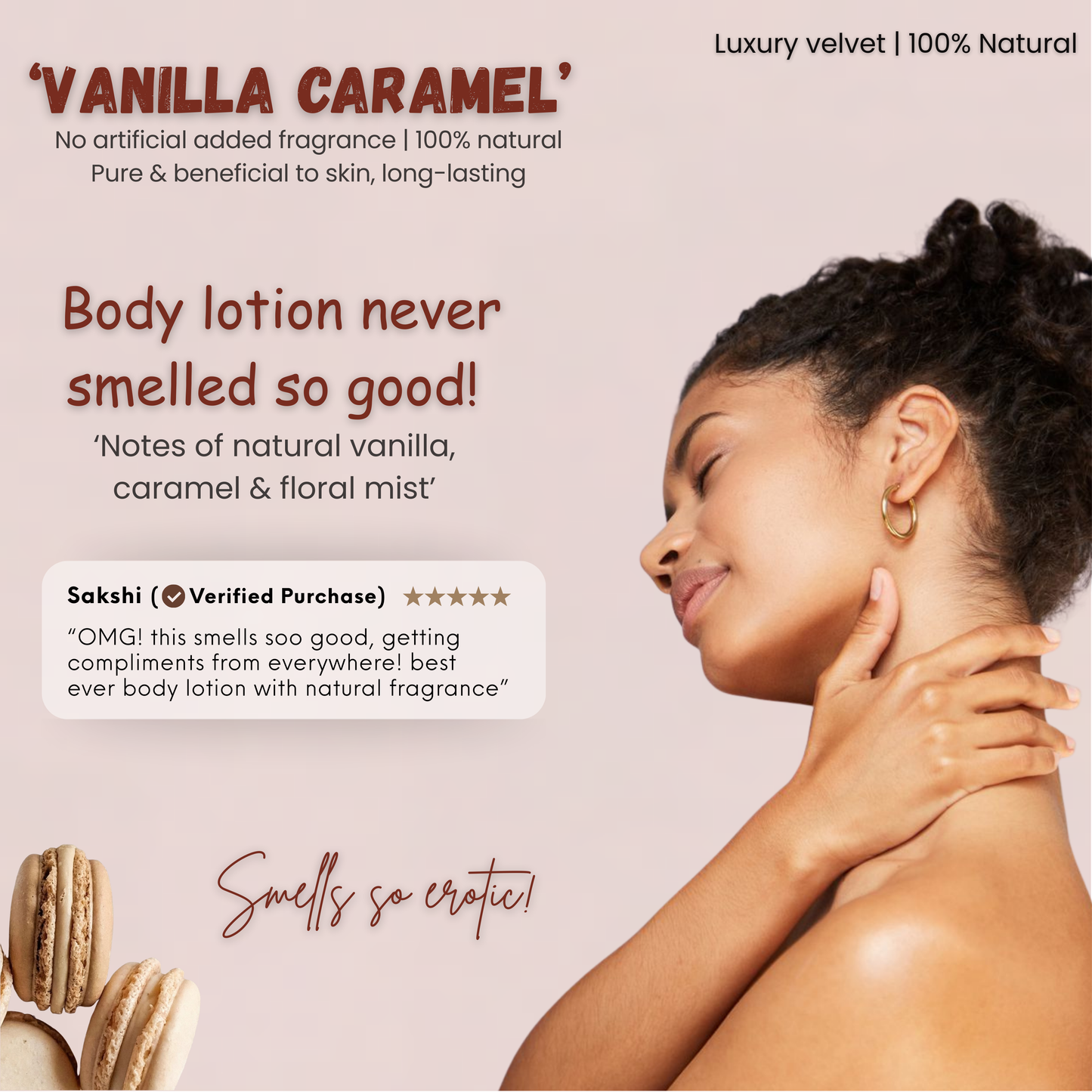 Warming Body Lotion | Ginger Oil, Vitamins, Shea butter & Active peptides | Vanilla Caramel | 400ML