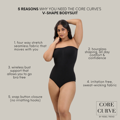 V-Shape Bodysuit (Adjustable/Detachable Straps Bodyshaper)