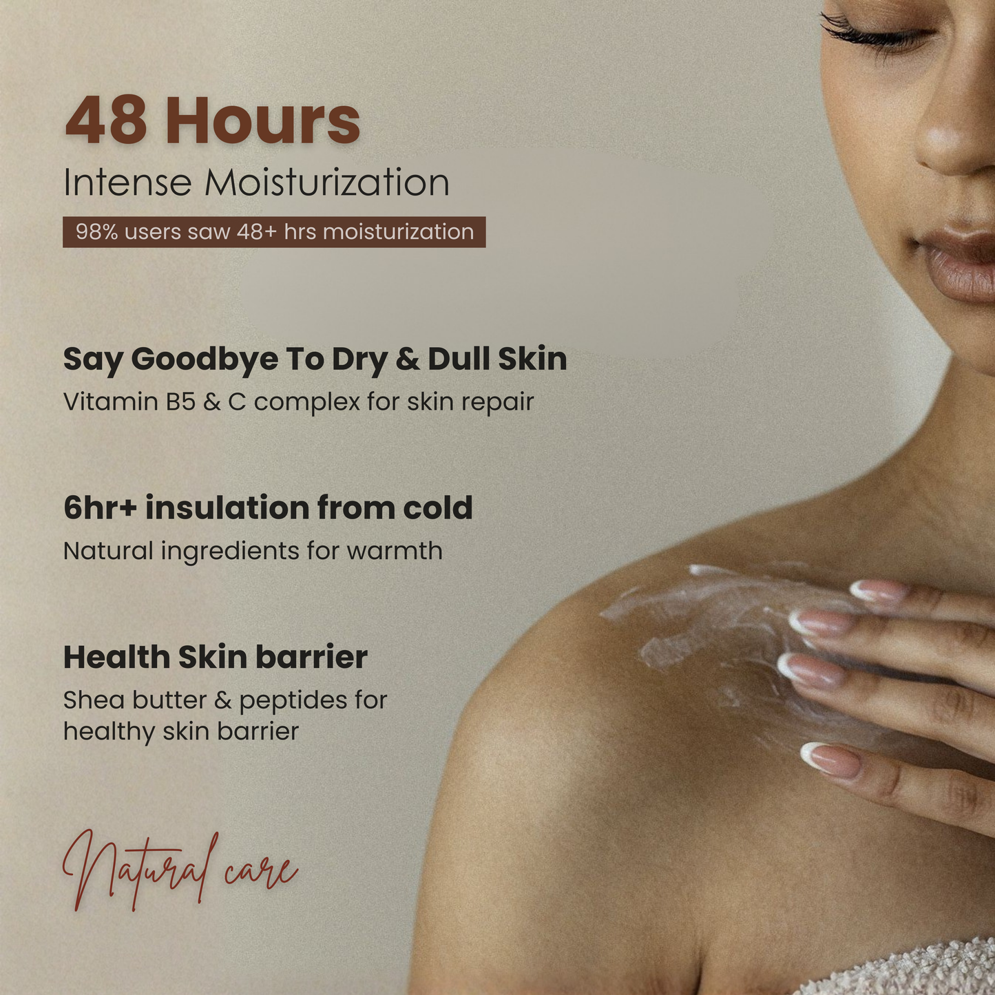 Warming Body Lotion | Ginger Oil, Vitamins, Shea butter & Active peptides | Vanilla Caramel | 400ML