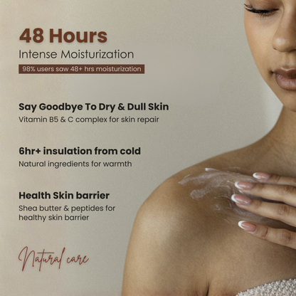 Warming Body Lotion | Ginger Oil, Vitamins, Shea butter & Active peptides | Vanilla Caramel | 400ML