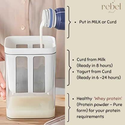 Multifunctional Yogurt & Curd: Maker - Filter - Strainer (Fine mesh)