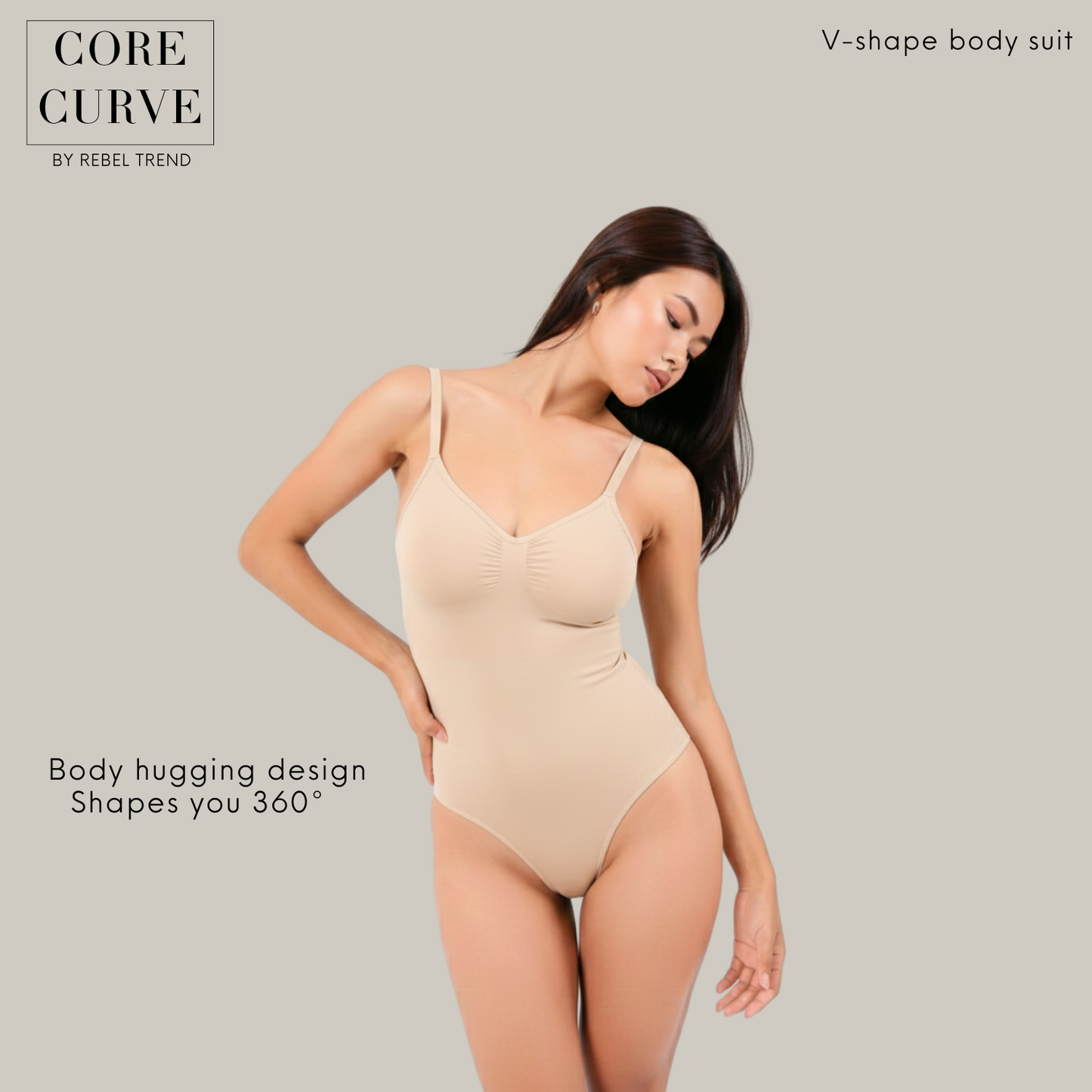 V-Shape Bodysuit (Adjustable/Detachable Straps Bodyshaper)