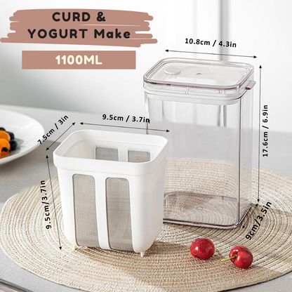 Multifunctional Yogurt & Curd: Maker - Filter - Strainer (Fine mesh)