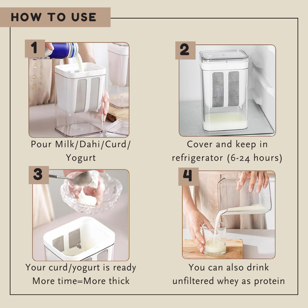 Multifunctional Yogurt & Curd: Maker - Filter - Strainer (Fine mesh)