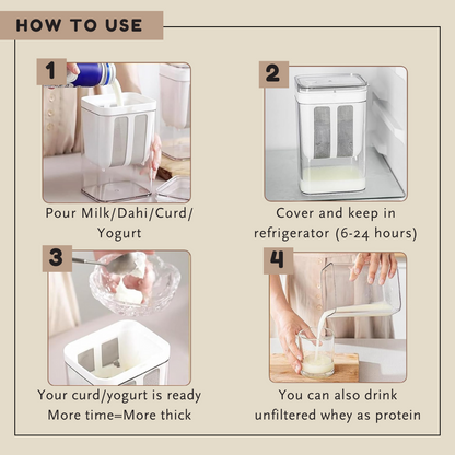 Multifunctional Yogurt & Curd: Maker - Filter - Strainer (Fine mesh)