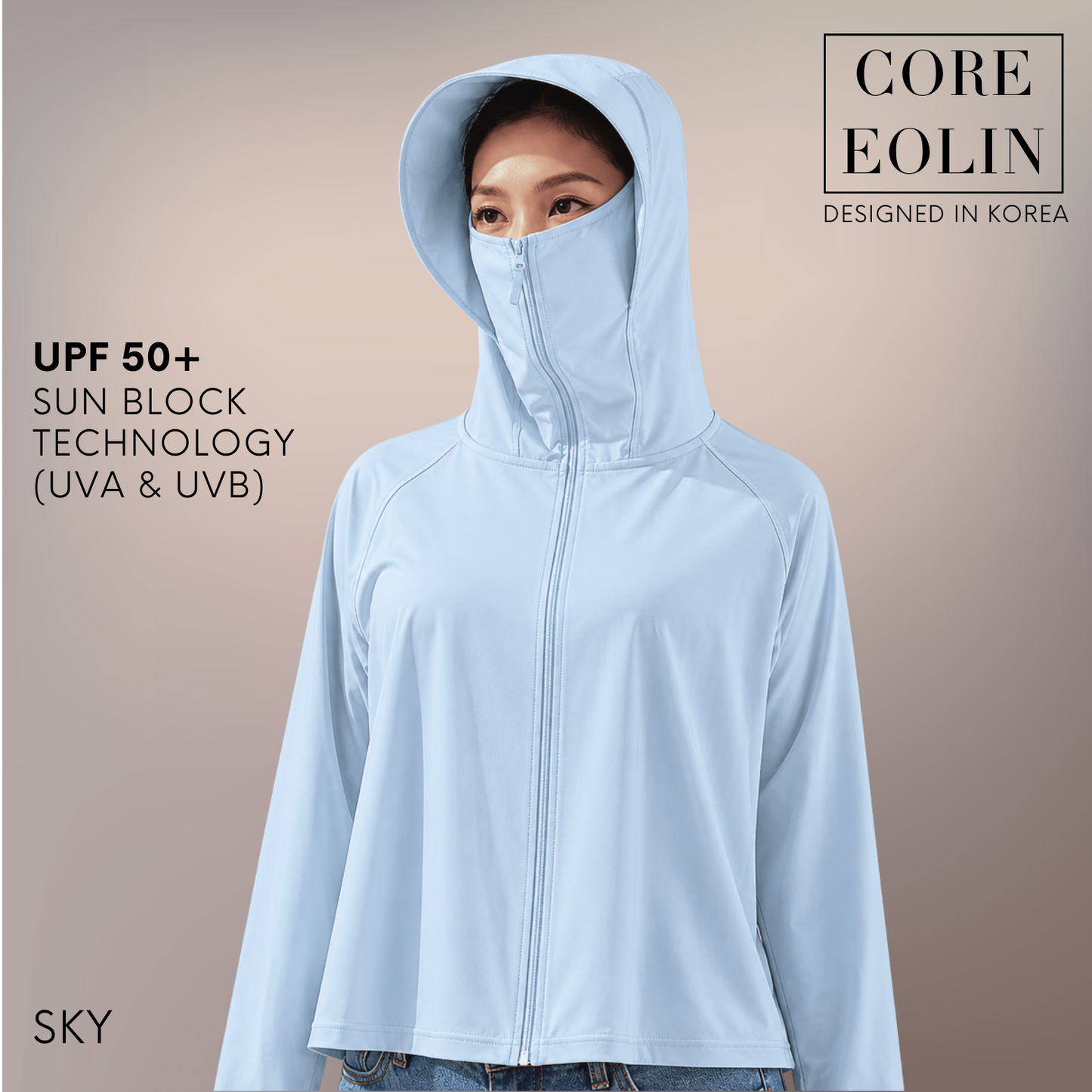 CORE EOLIN® - UV Jacket - UPF50 - Tanning & Sun Protection Jacket